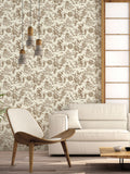 Galerie Bronze Brown French Country Toile A4 Wallpaper Sample