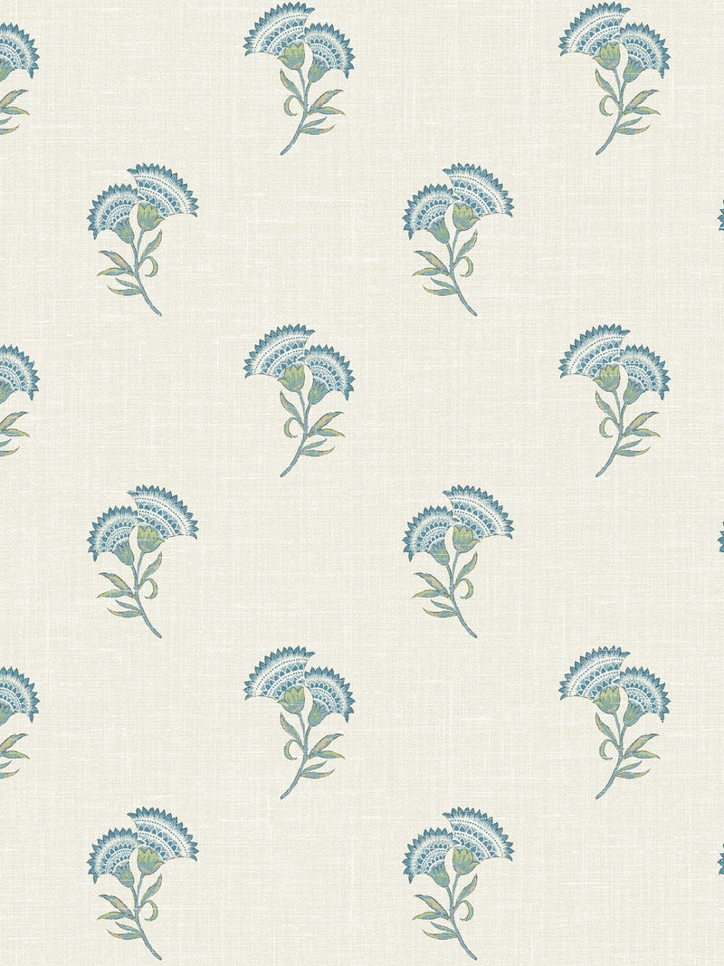 Galerie Blue French Country Floral Wallpaper Sample A4, UK version