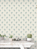 Galerie Blue French Country Floral Wallpaper Sample A4, UK version