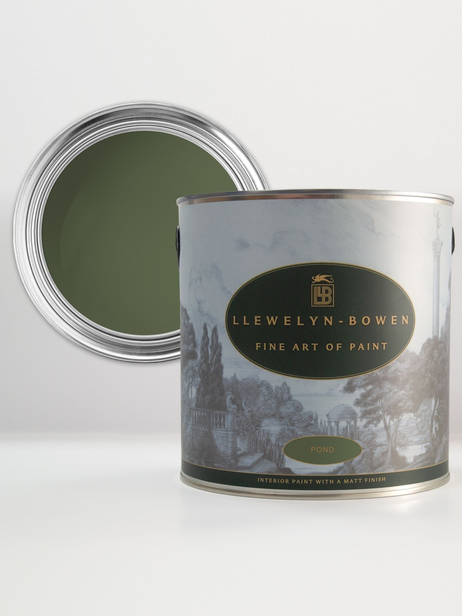 Laurence Llewelyn-Bowen paint Green Pond Abyss matt emulsion tester pot - British product