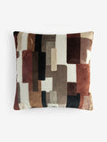 Cut velvet cushion Orson black/white geometric 43x43cm - British product