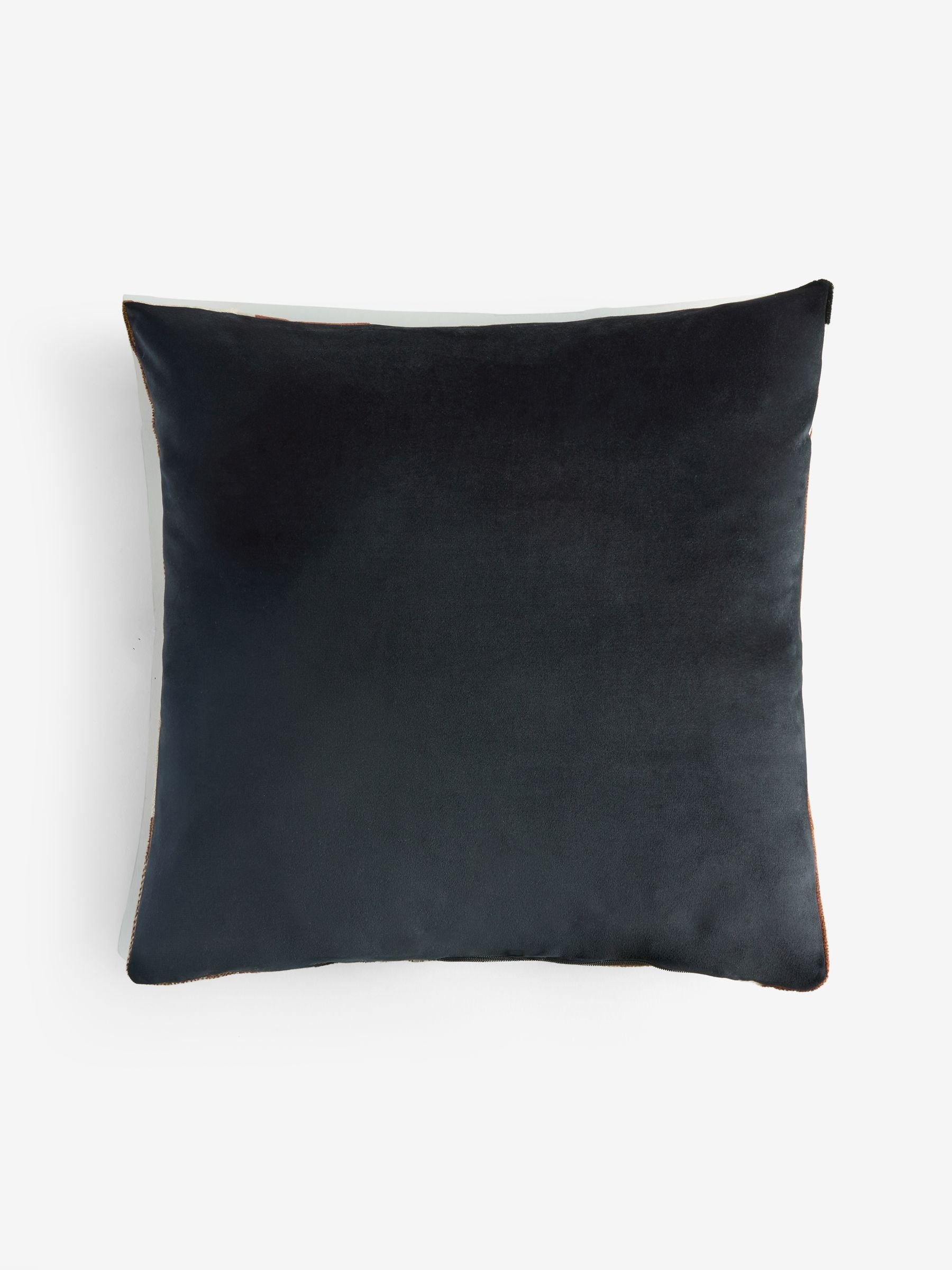 Cut velvet cushion Orson black/white geometric 43x43cm - British product