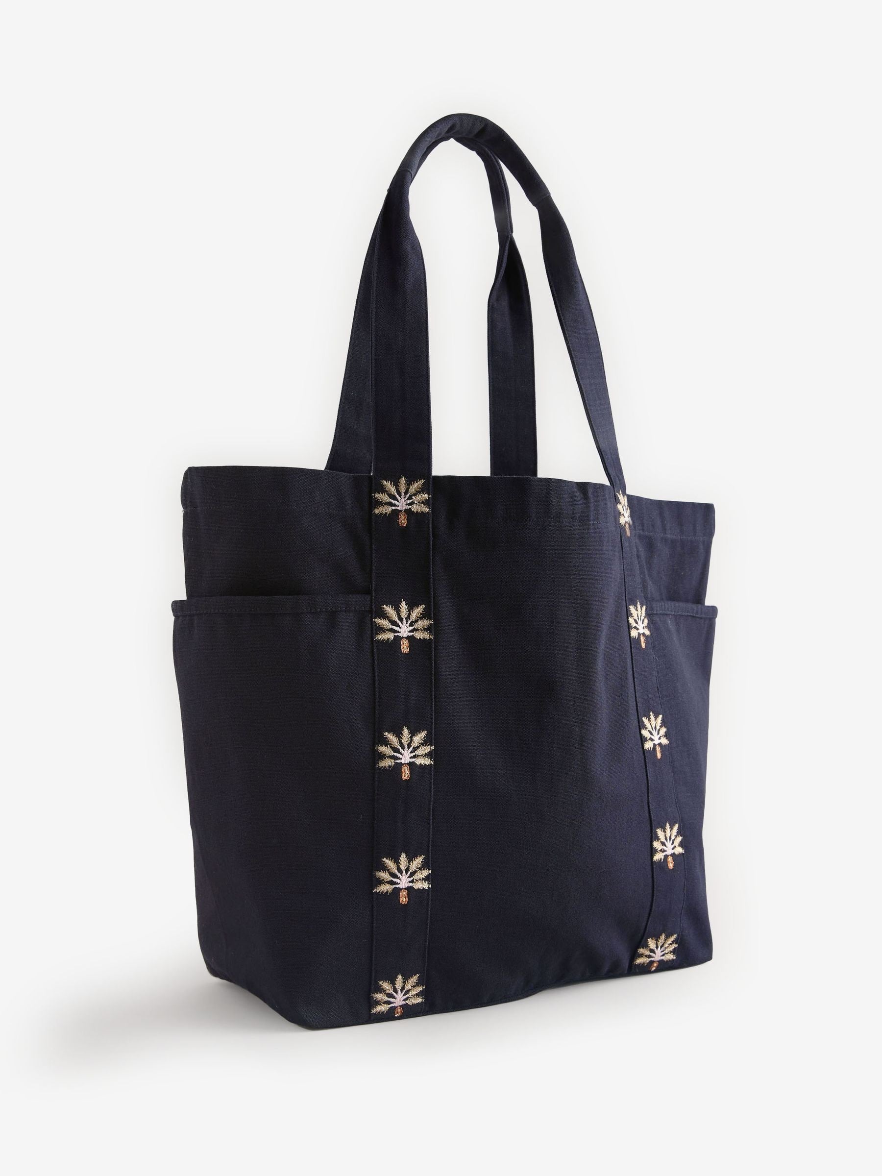 Never Fully Dressed black palm beach bag, imported from the UK