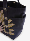 Never Fully Dressed black palm beach bag, imported from the UK