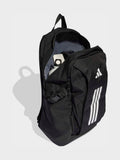 adidas black 3 stripe backpack (British brand)