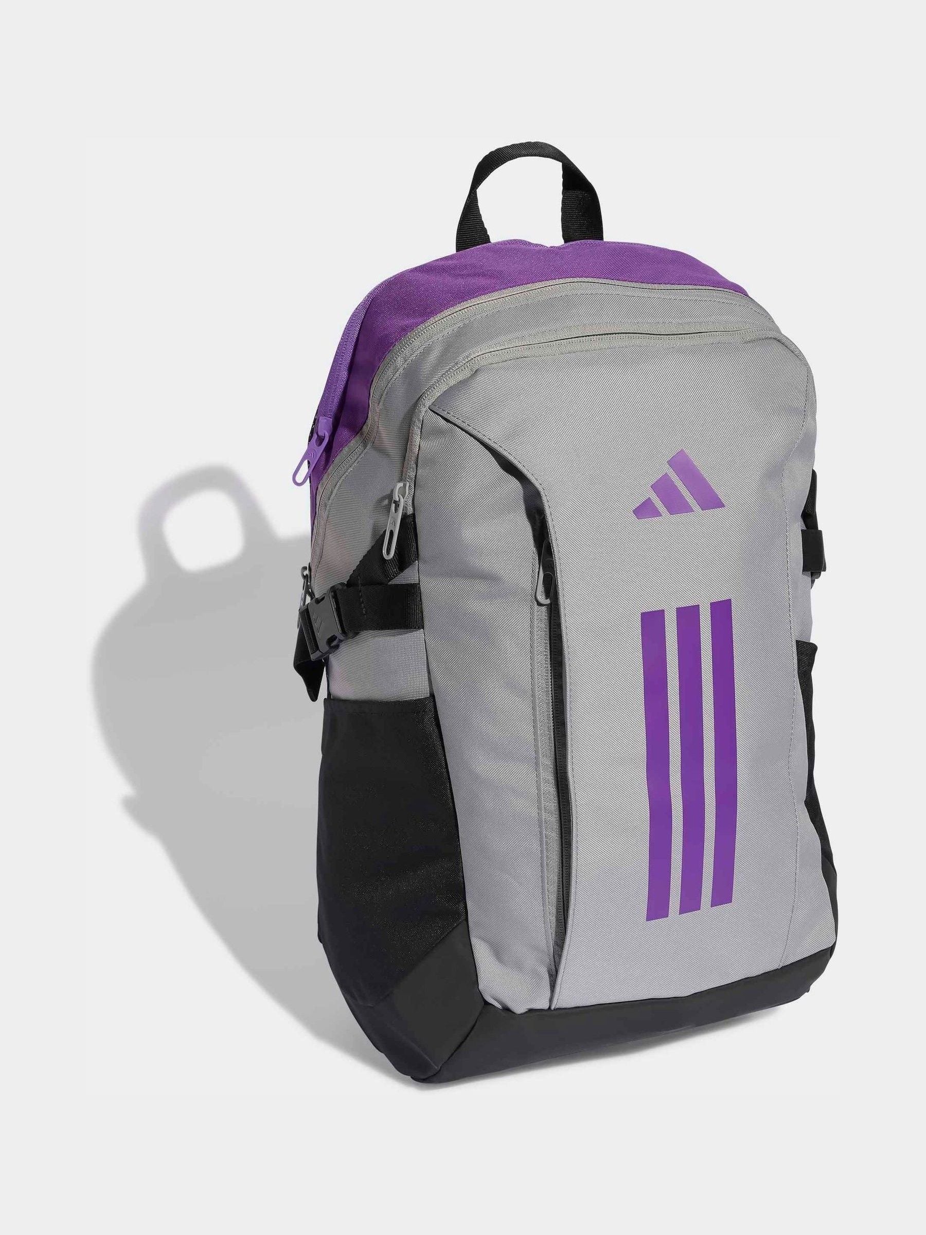 adidas Grey/Purple 3 Stripe VIII Bag