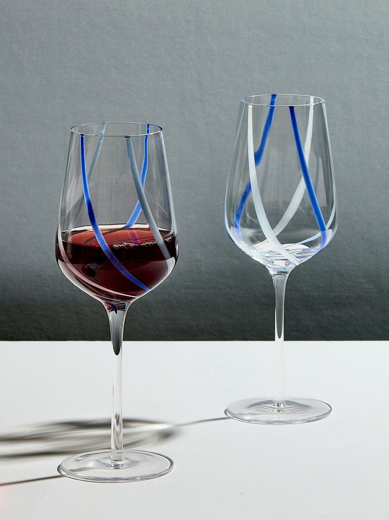 Set of 2 Citrus-Coloured Wine Glasses, 450 ml Capacity
