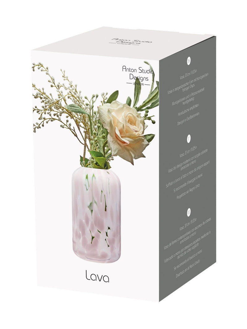 Anton Studio Designs pink small lava vase - British product