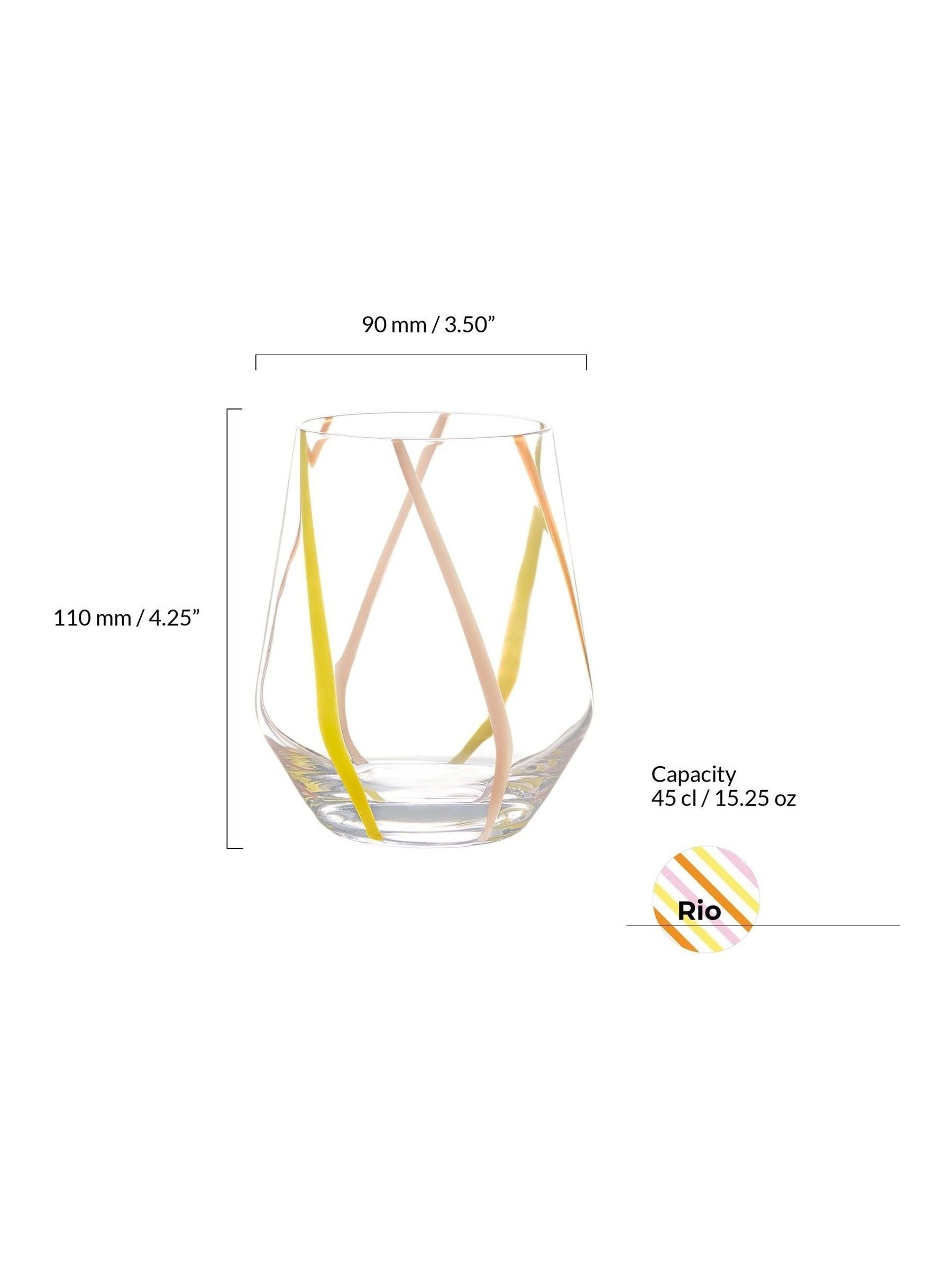 Anton Studio Designs Rio DOF Tumblers Azure 450ml - British product