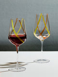 Set of 2 Citrus-Coloured Wine Glasses, 450 ml Capacity