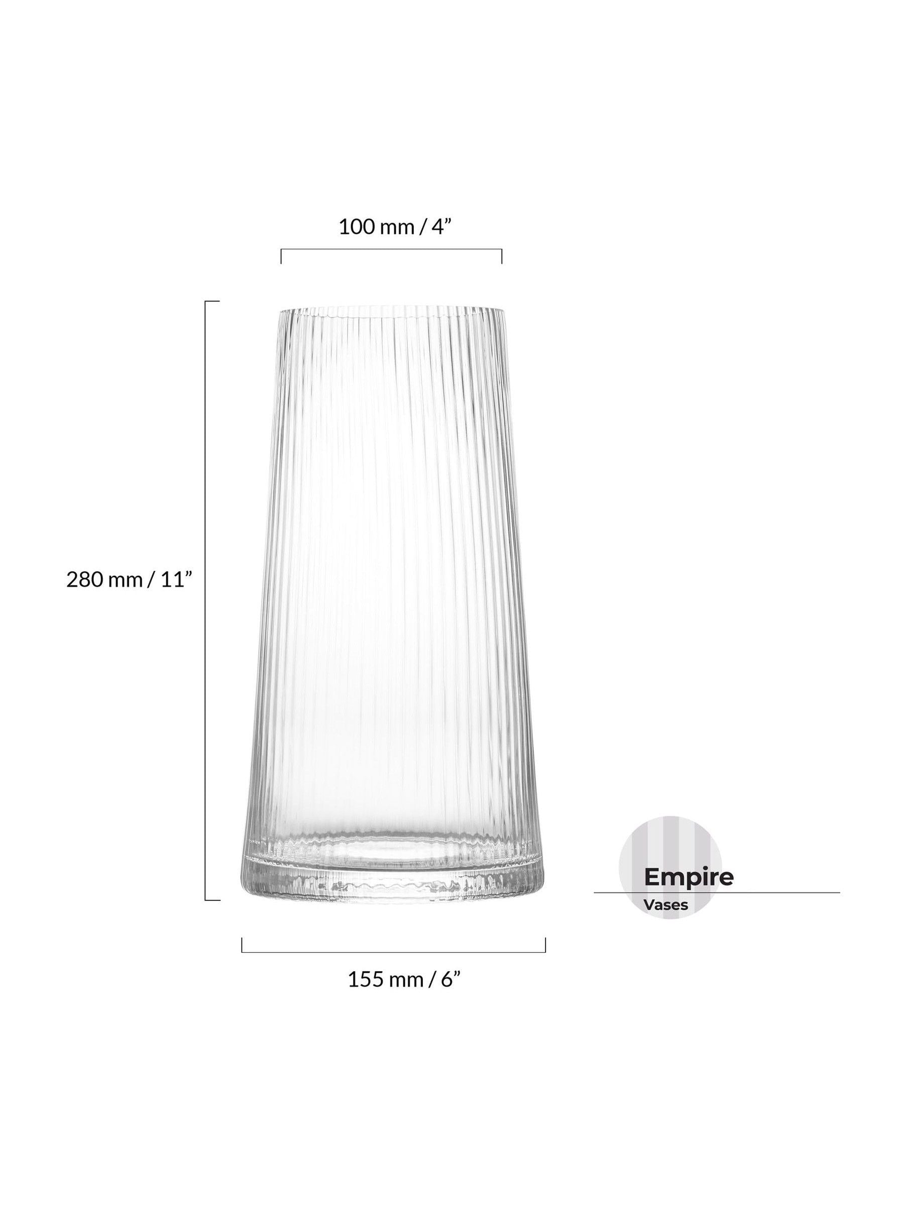 Anton Studio Designs Clear Large Empire Vase