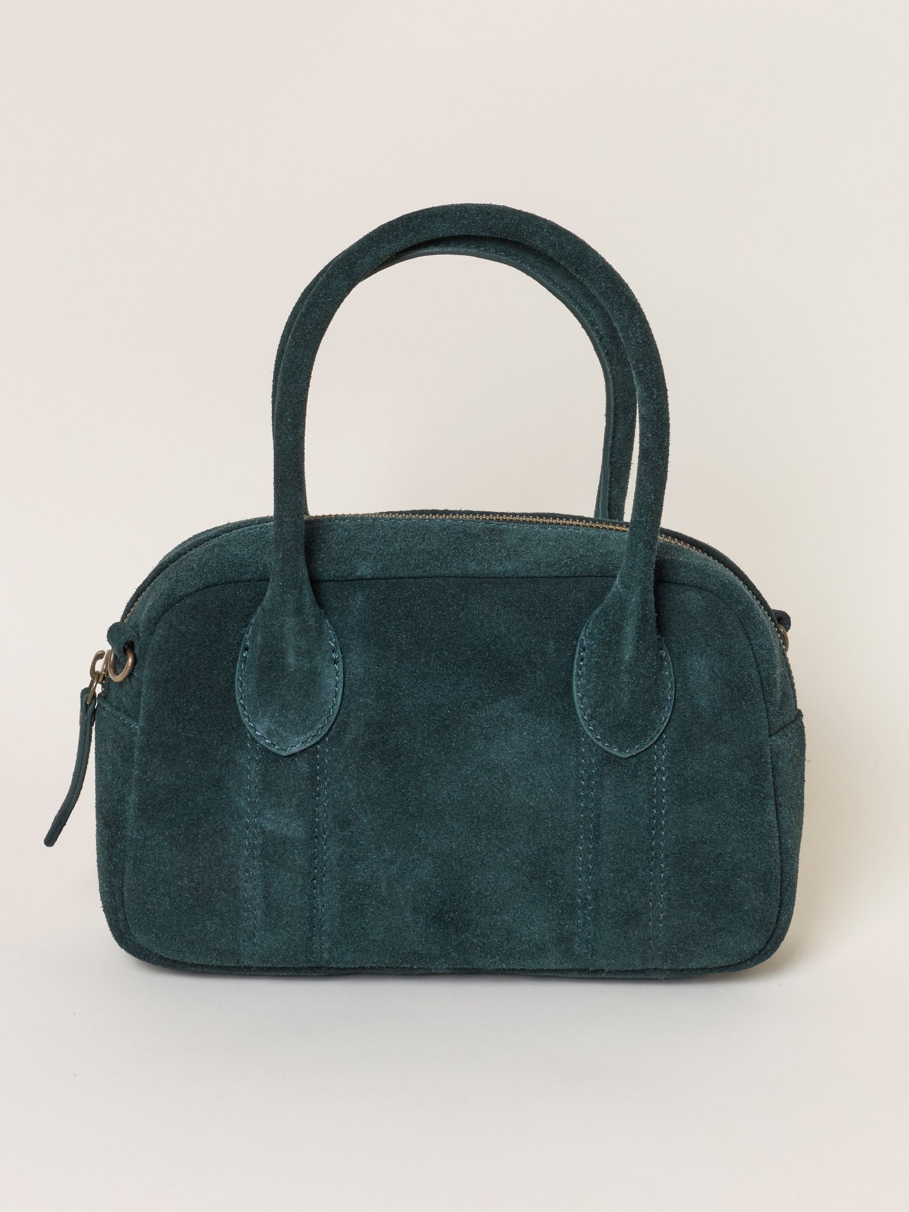 FatFace Teal Blue Suede Bowling Bag accessory, UK version