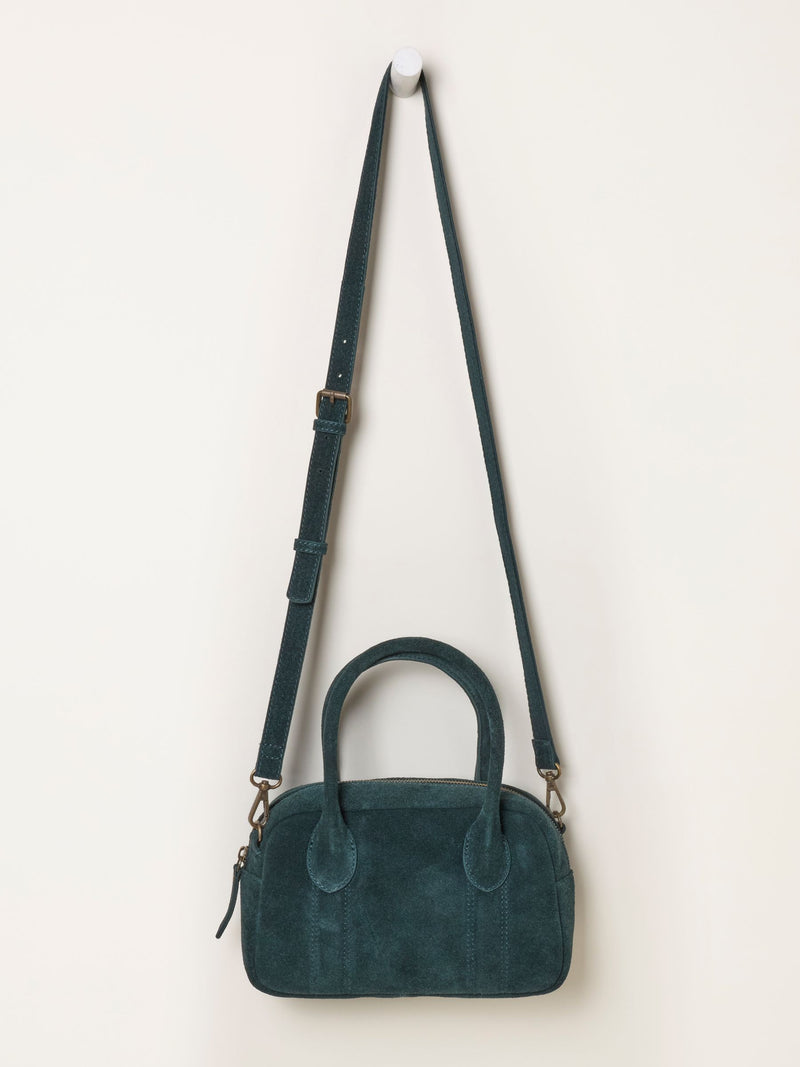 FatFace Teal Blue Suede Bowling Bag accessory, UK version