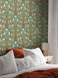 Galerie Green Sommarang 2 Floral Print 10M Wallpaper