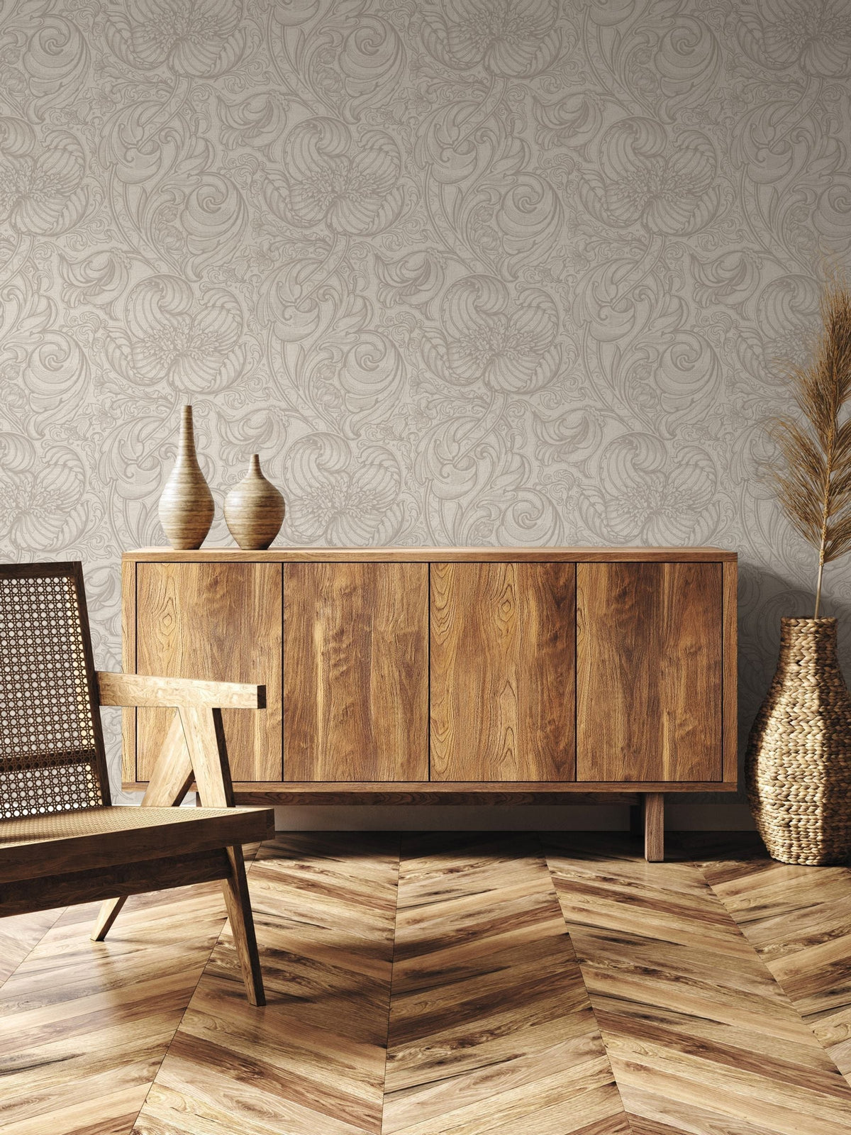 Laurence Llewelyn-Bowen wallpaper yellow floral print 10m, imported from the UK