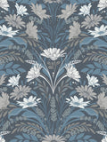 Galerie Blue Sommarang floral wallpaper 10m roll (British brand)