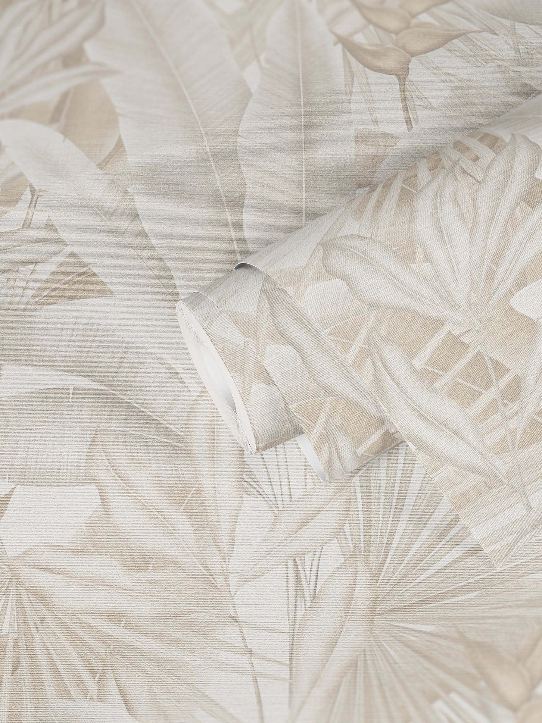 Galerie Beige Tree Leaf wallpaper roll 10m, UK version