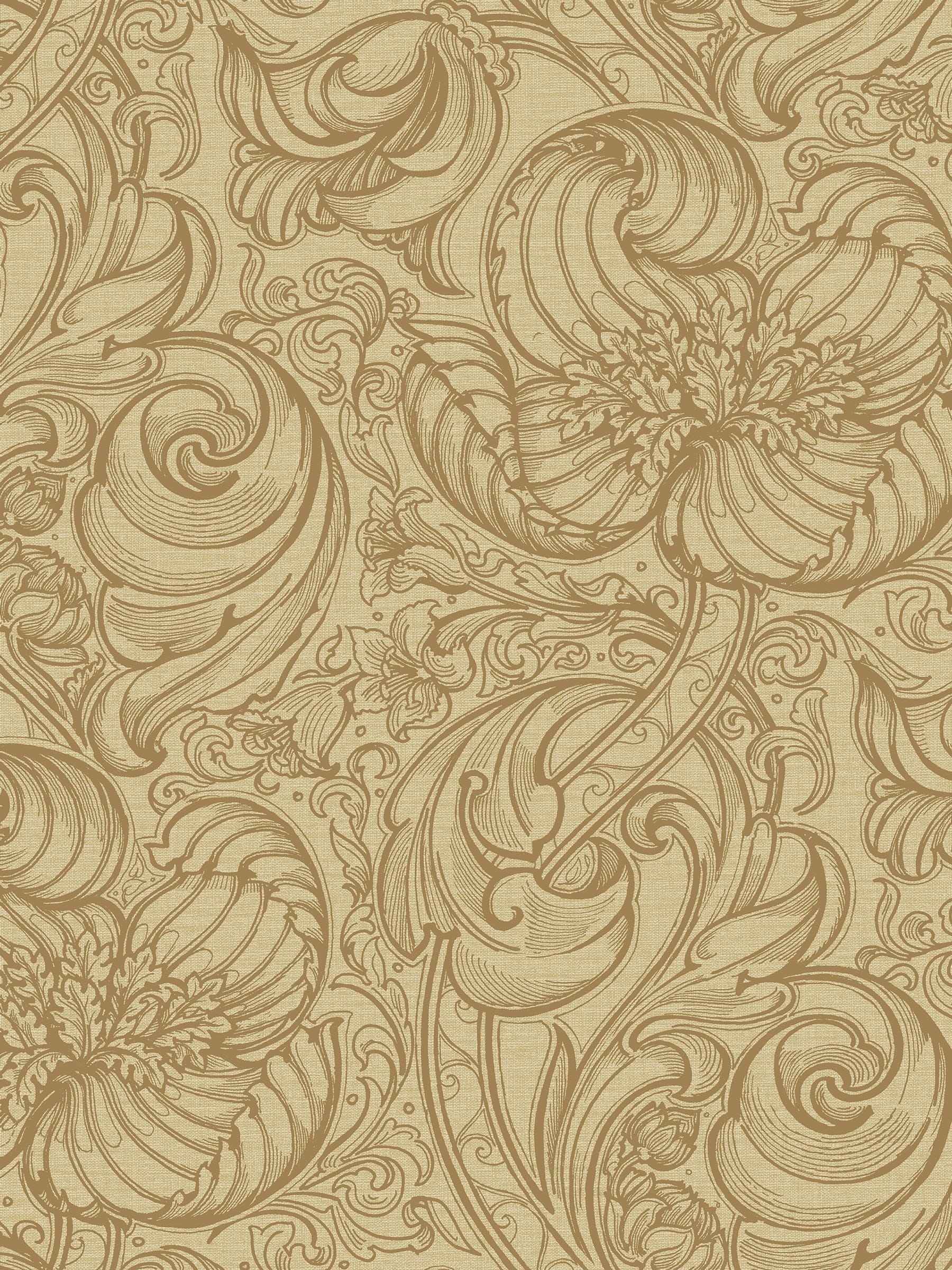 Laurence Llewelyn-Bowen wallpaper yellow floral print 10m, imported from the UK