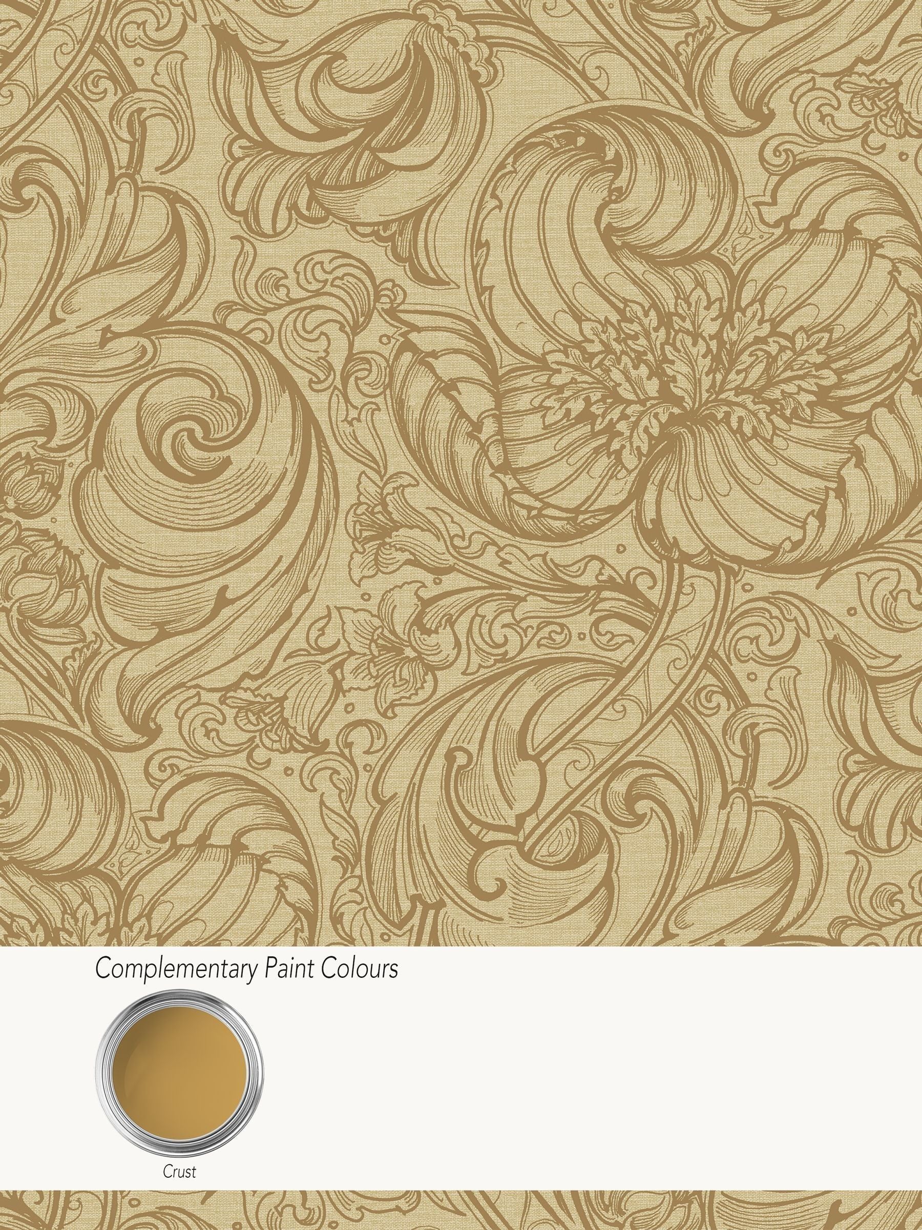 Laurence Llewelyn-Bowen wallpaper yellow floral print 10m, imported from the UK