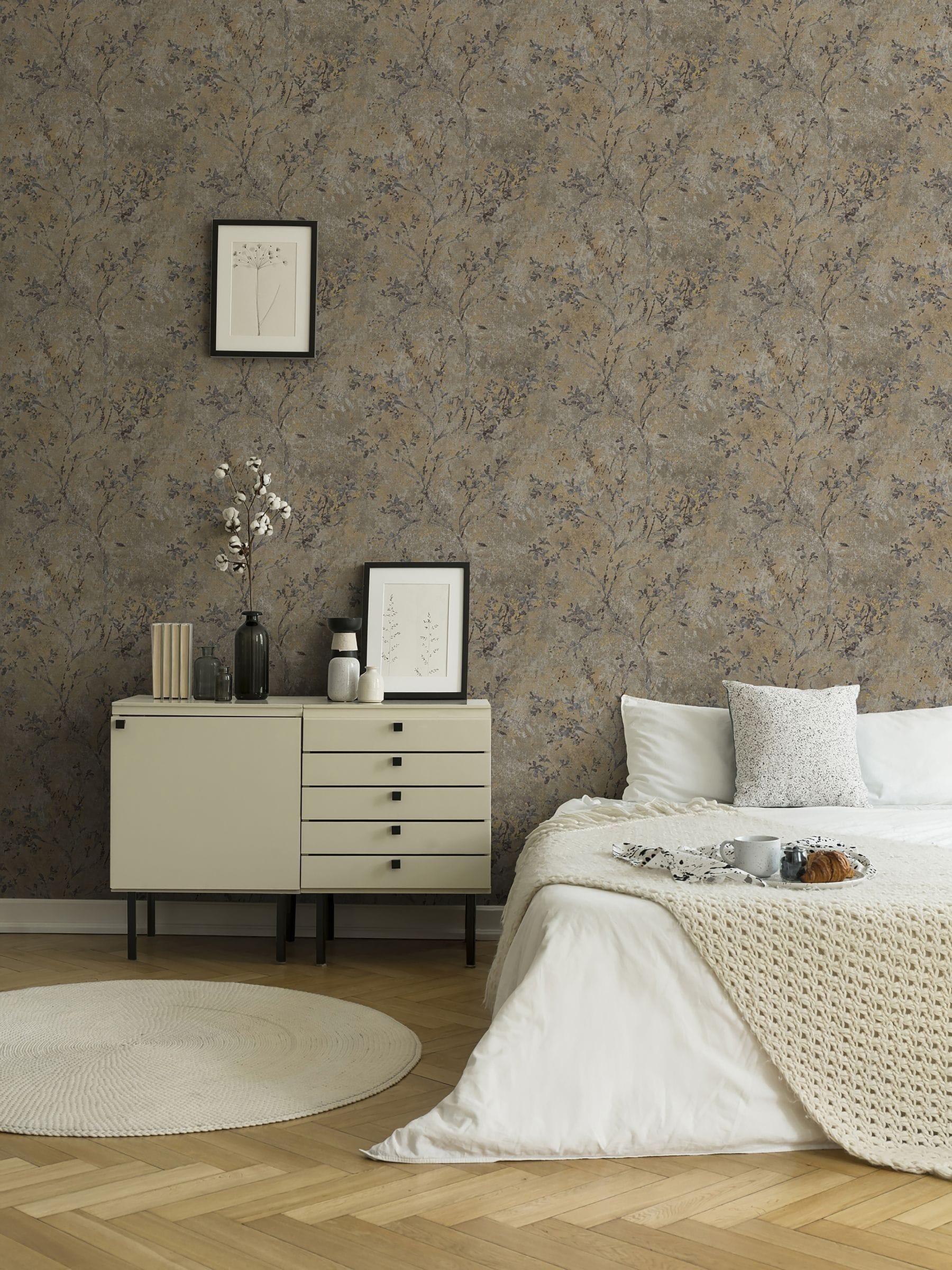 Galerie green tree leaf wallpaper 10m - British product
