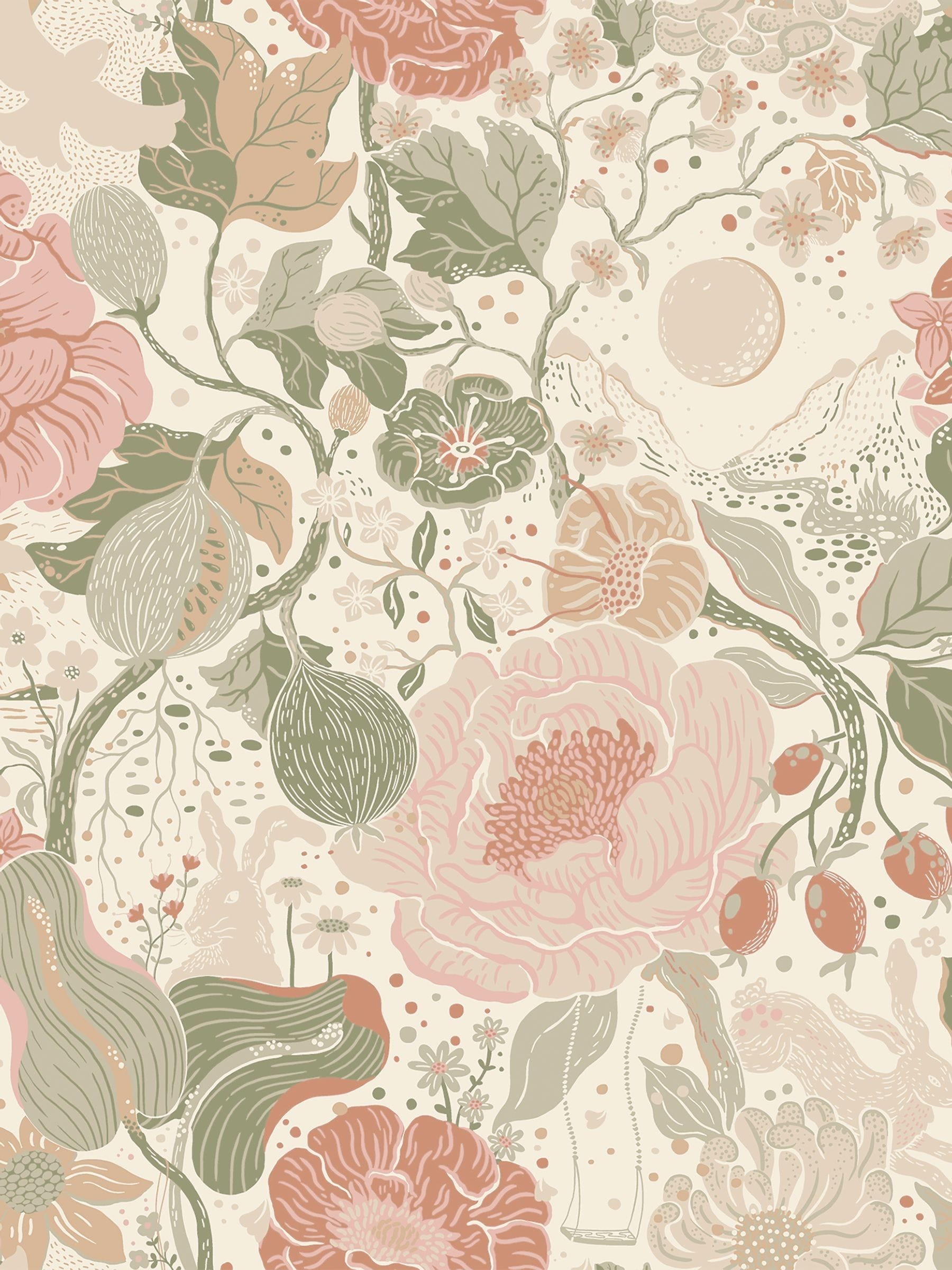 Galerie yellow floral wallpaper 10m roll (British brand)