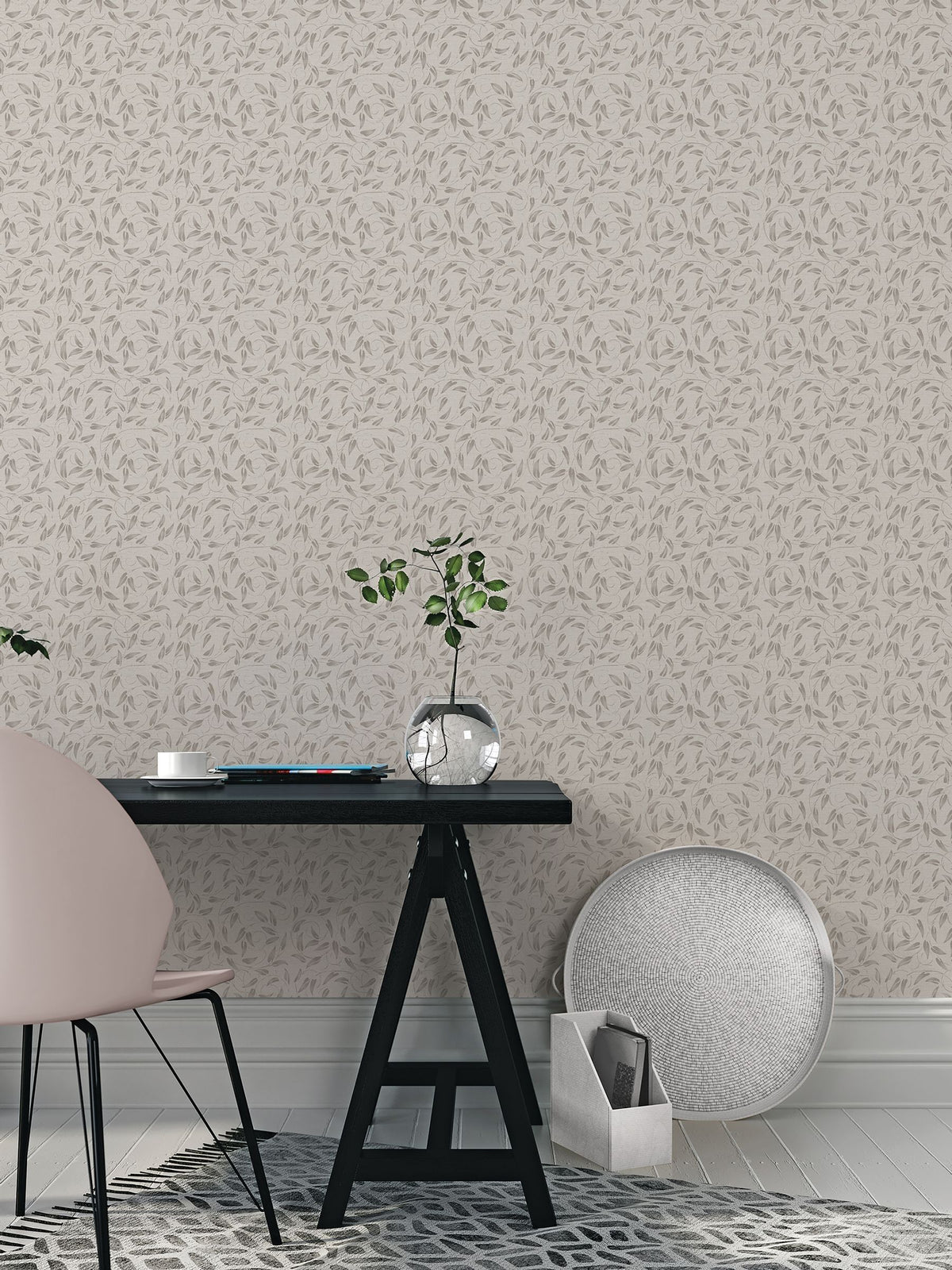 Laurence Llewelyn-Bowen Red Tit Willow Tree Leaf 10M Wallpaper