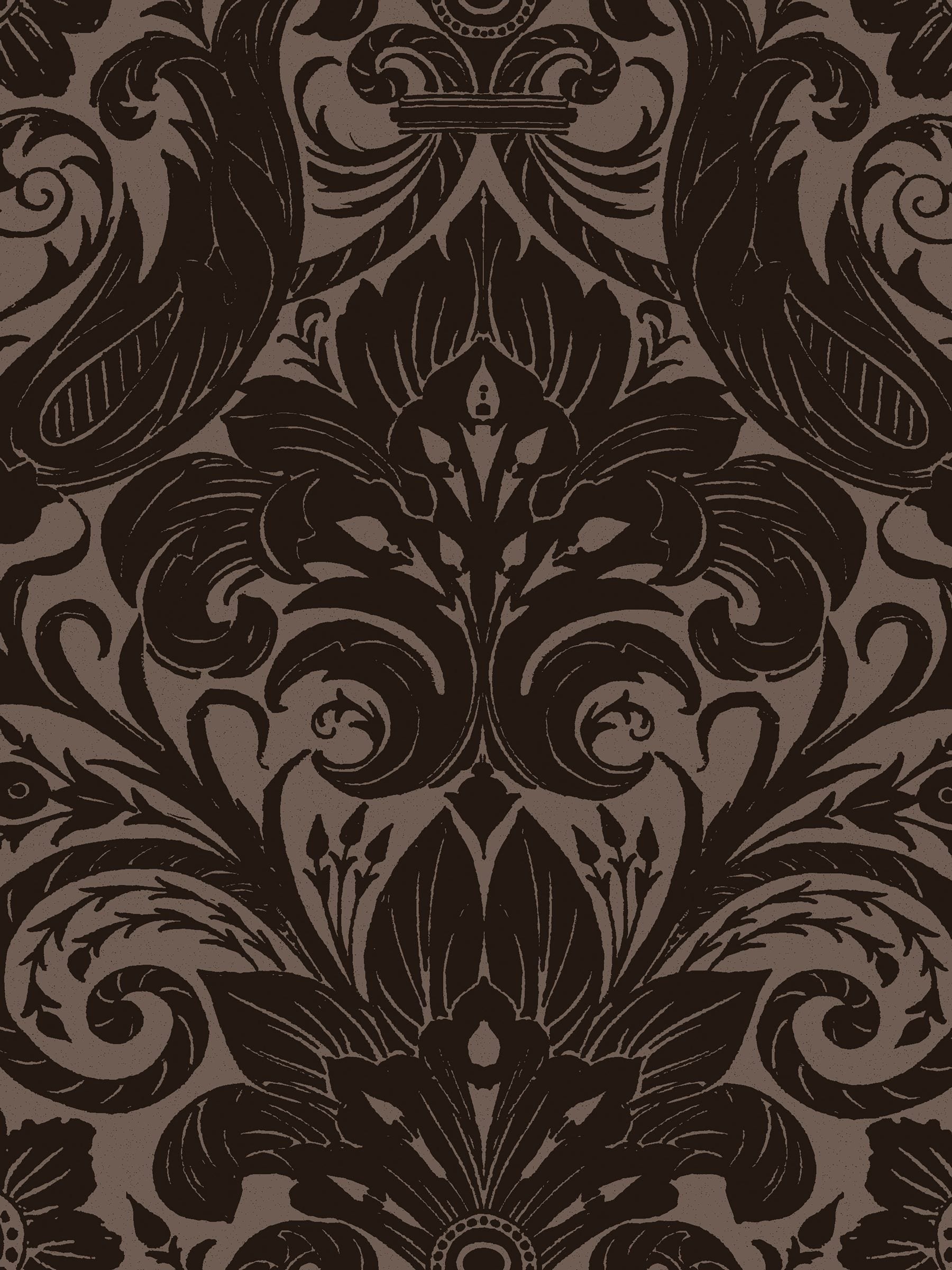 Laurence Llewelyn-Bowen Damask Sauvage flock wallpaper 10m, imported from the UK