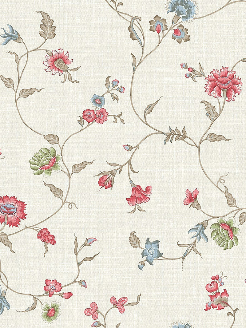 Galerie Red French Country Floral Print wallpaper 10m (British brand)