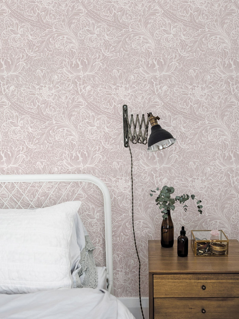 Laurence Llewelyn-Bowen Morris Major Floral Print Bronze Brown Wallpaper 10m