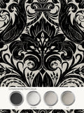 Laurence Llewelyn-Bowen Damask Sauvage flock wallpaper 10m, imported from the UK