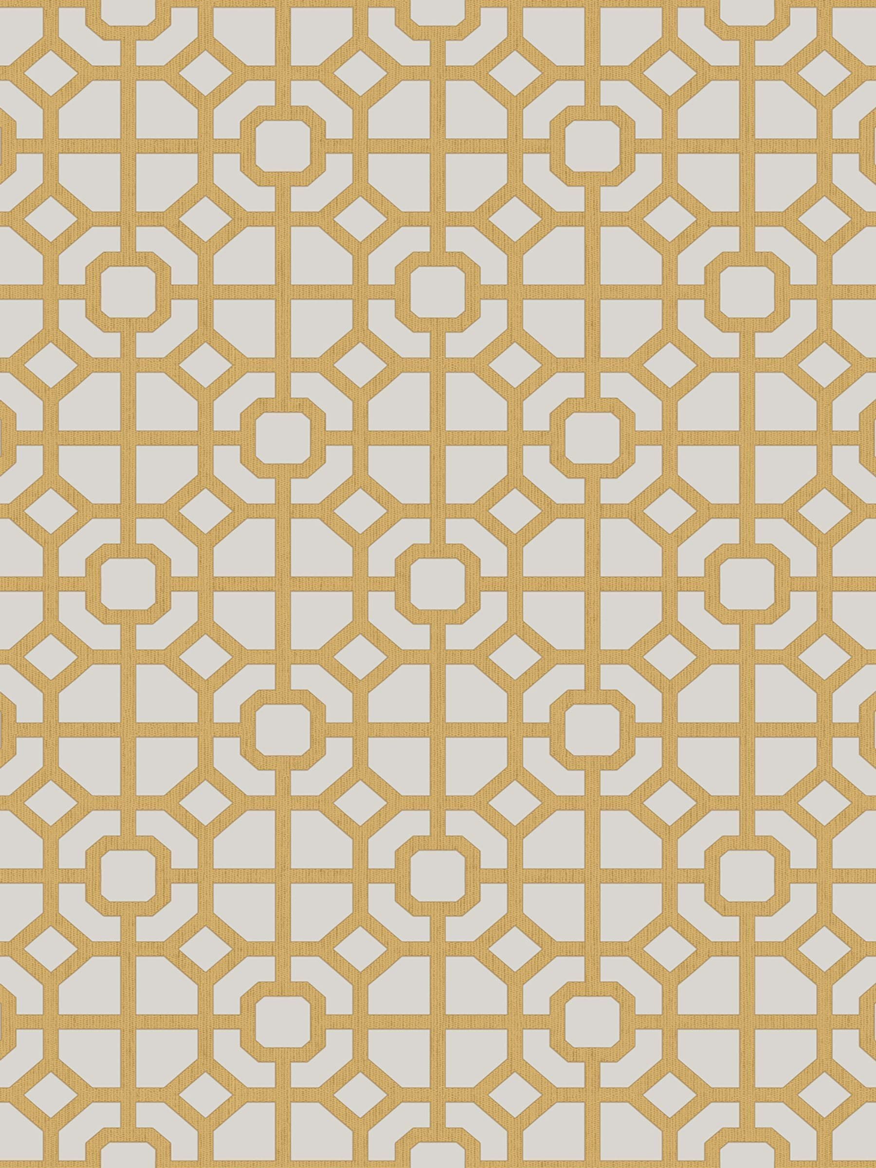 Galerie Yellow Spring Blossom Lattice Wallpaper 10m roll - British product