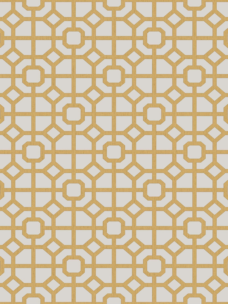 Galerie Yellow Spring Blossom Lattice Wallpaper 10m roll - British product