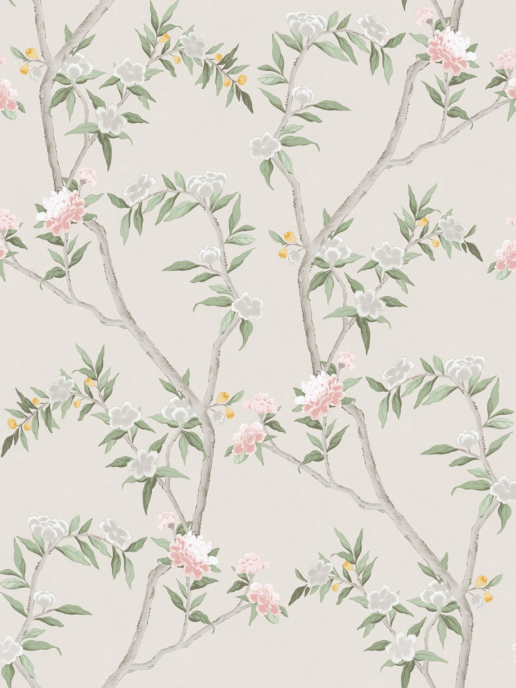 Galerie white spring blossom wallpaper 10m - British product