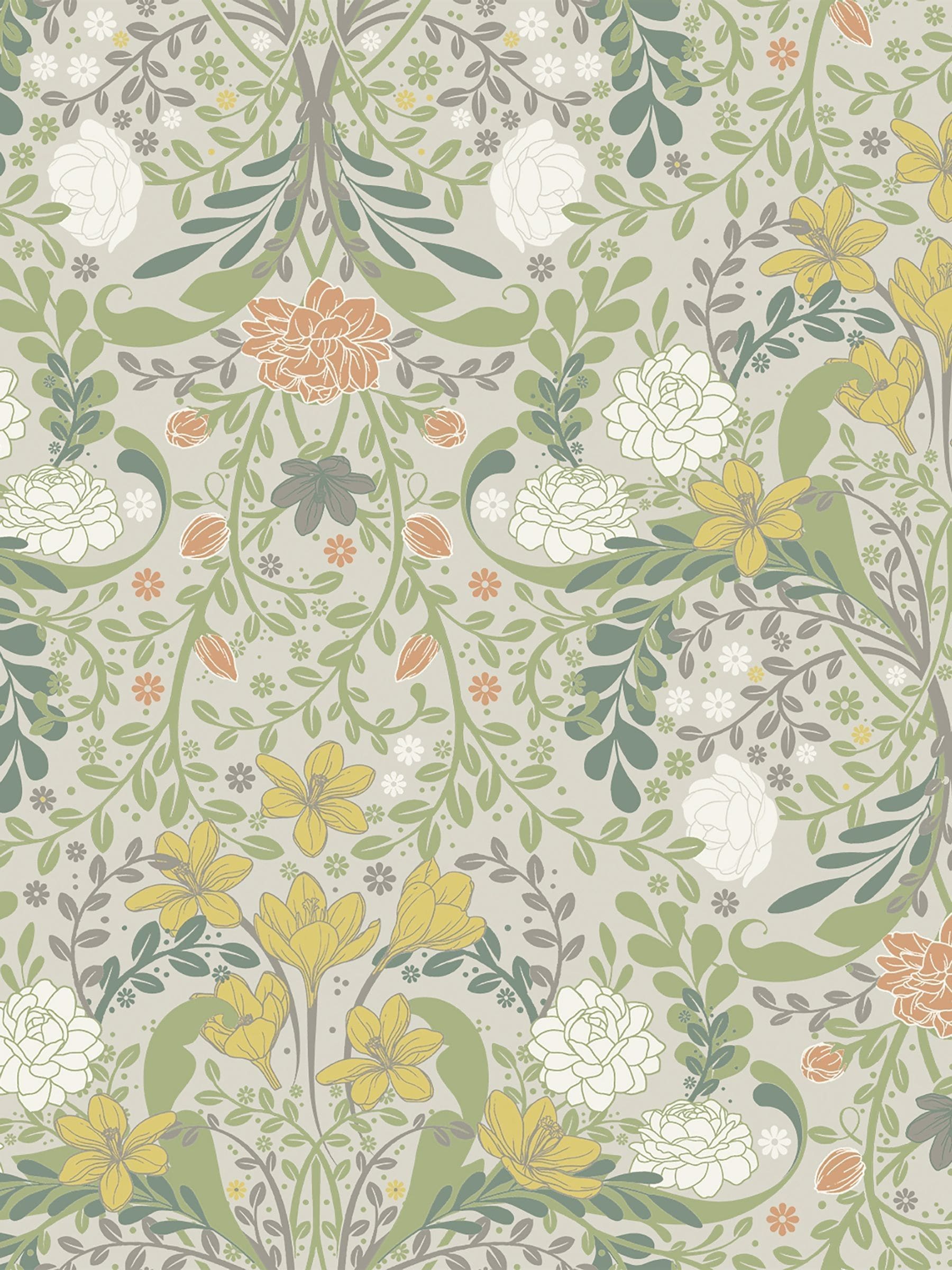 Galerie Orange Sommarang floral wallpaper 10m (British brand)