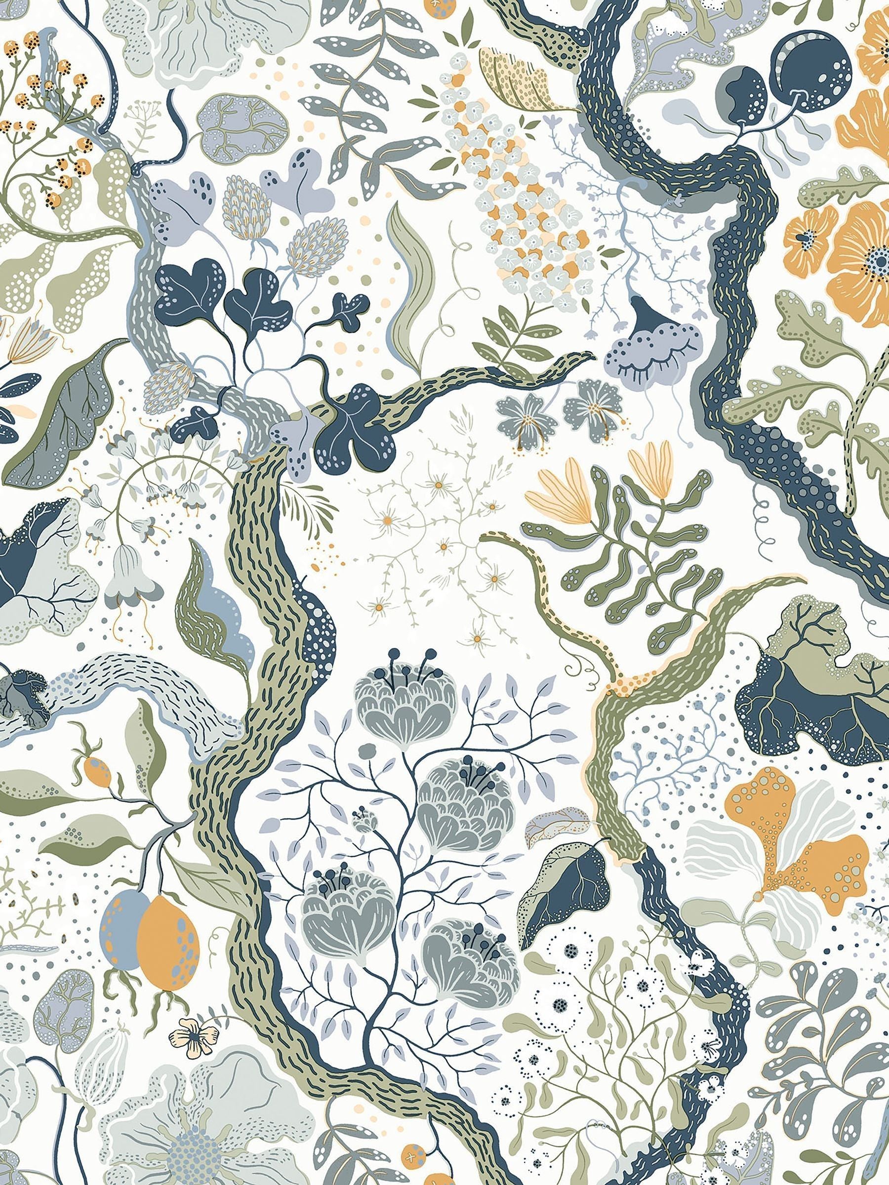Galerie Sommarang 2 floral print wallpaper 10m (British brand)