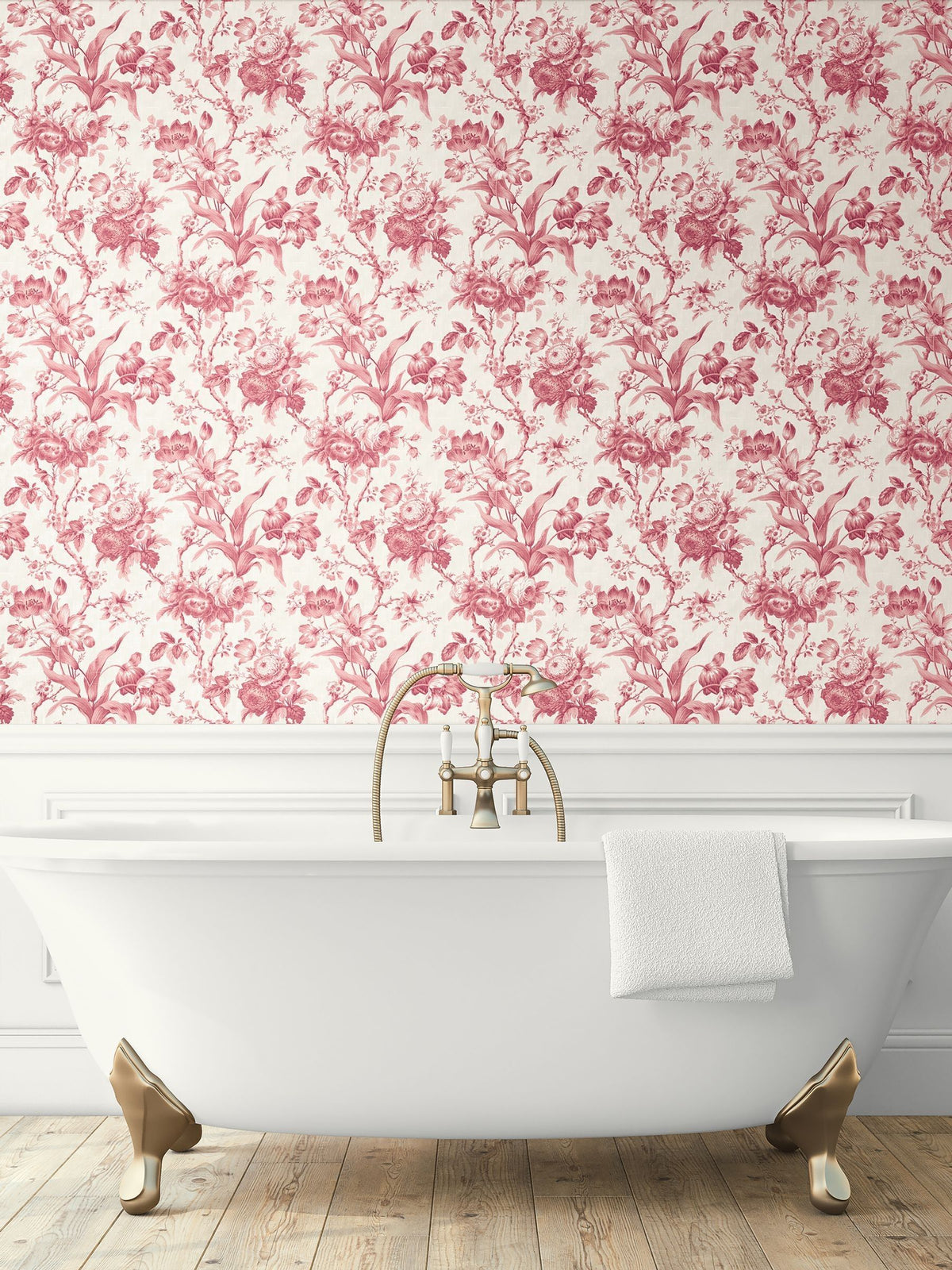Galerie Blue French Country Floral Print 10M Wallpaper