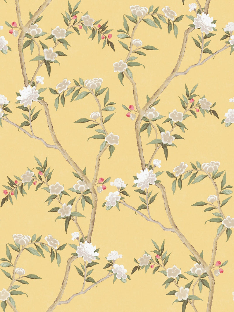 Galerie Yellow Spring Blossom Chinoiserie 10M Wallpaper