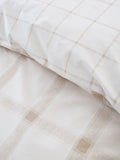 Bianca Natural Oxton Check 200 Thread Count Duvet Cover Set - British product