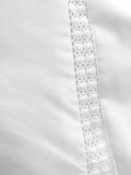 White Oxford lace trim duvet cover set - British product