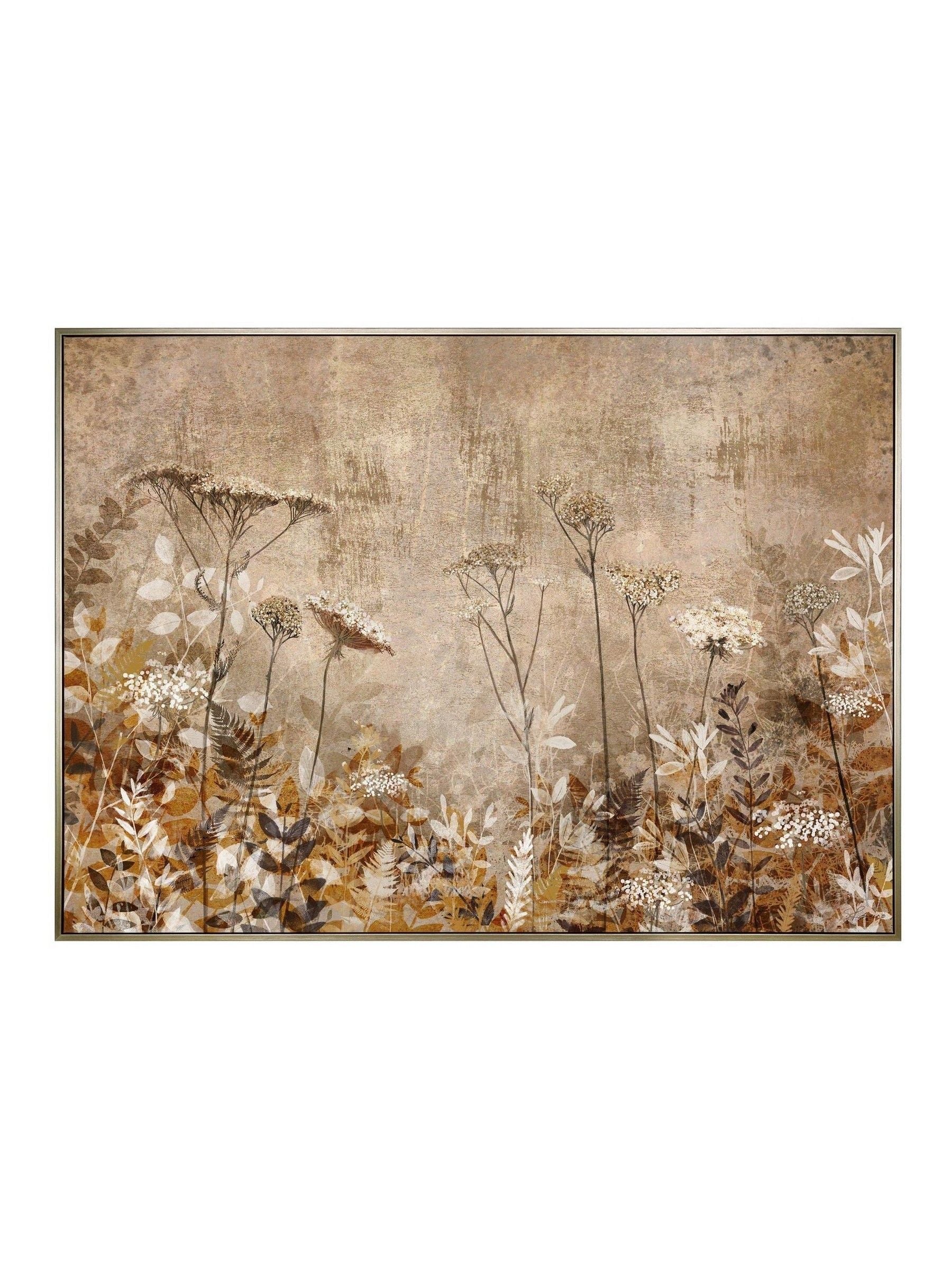 Brown Gold Radiance wall art canvas print 89x123cm - British product