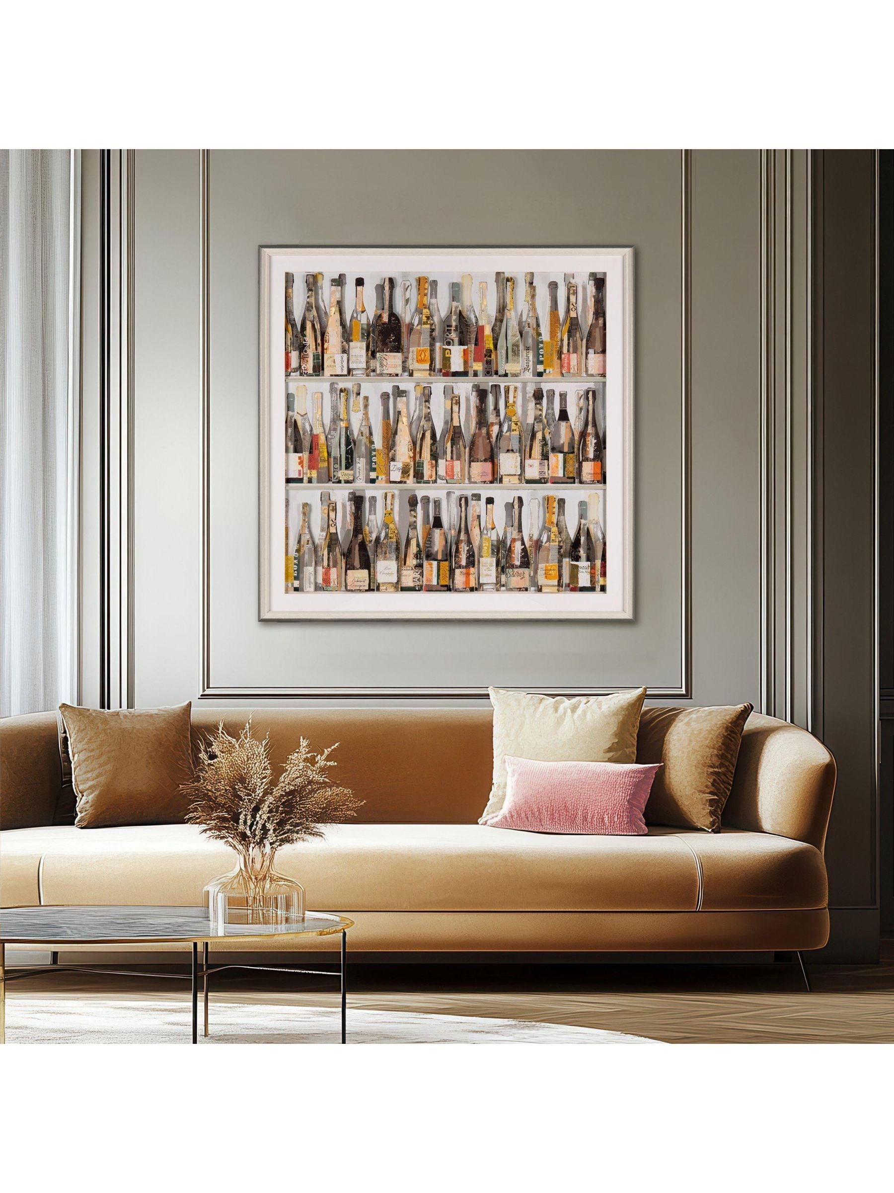 Art Marketing Multicoloured Wines of the World wall art 93x93cm - British product