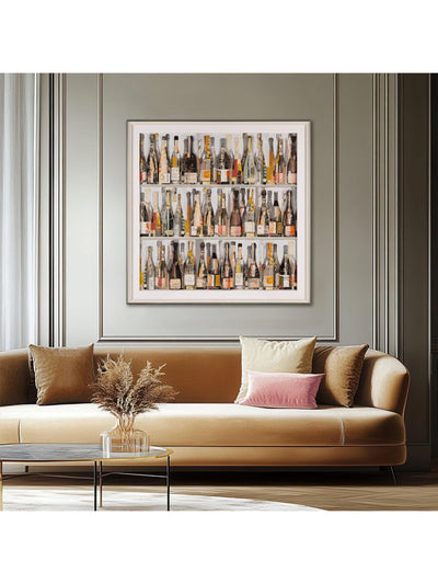 Art Marketing Mehrfarbige Weine der Welt Wandkunst 93x93cm
