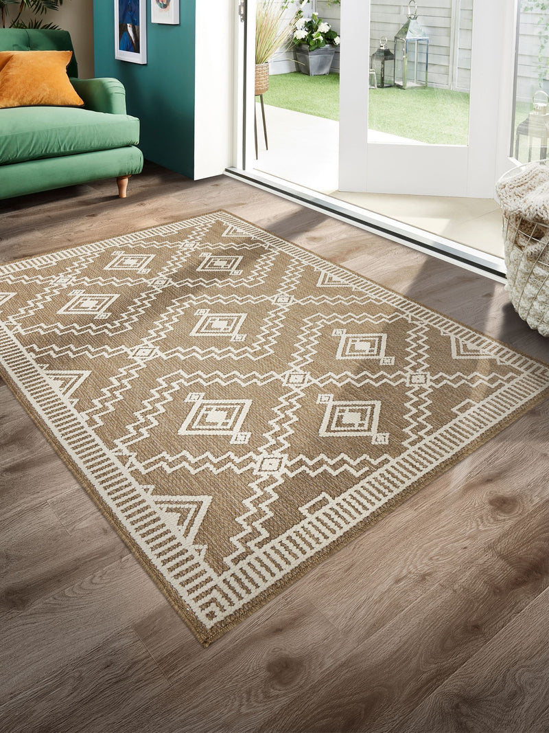 Origin Rugs Coffee Atlas Diamond patterned rug (British brand)