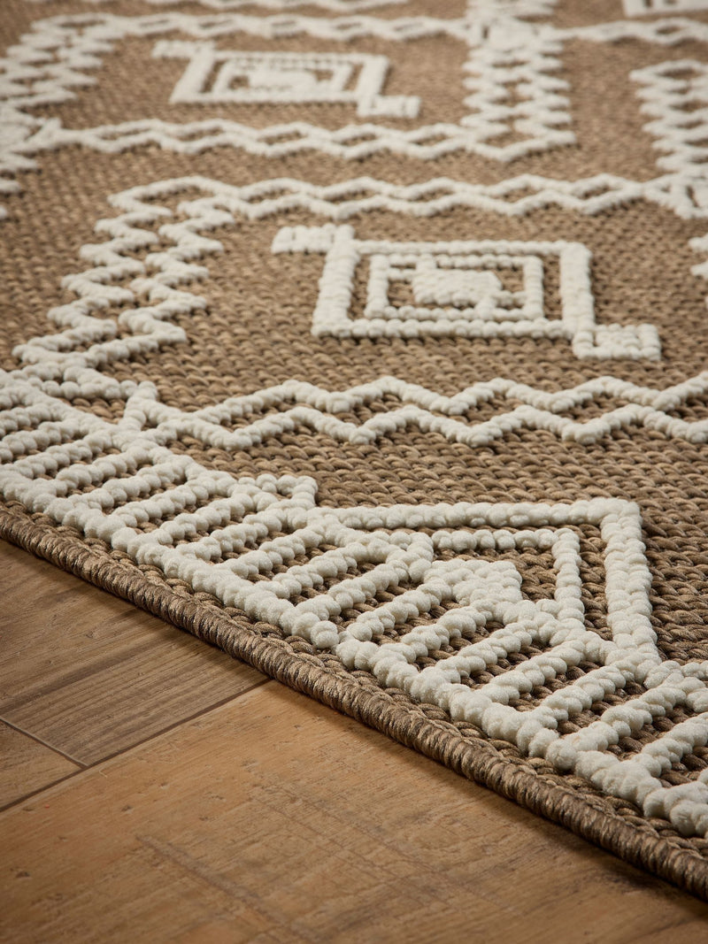 Origin Rugs Coffee Atlas Diamond patterned rug (British brand)