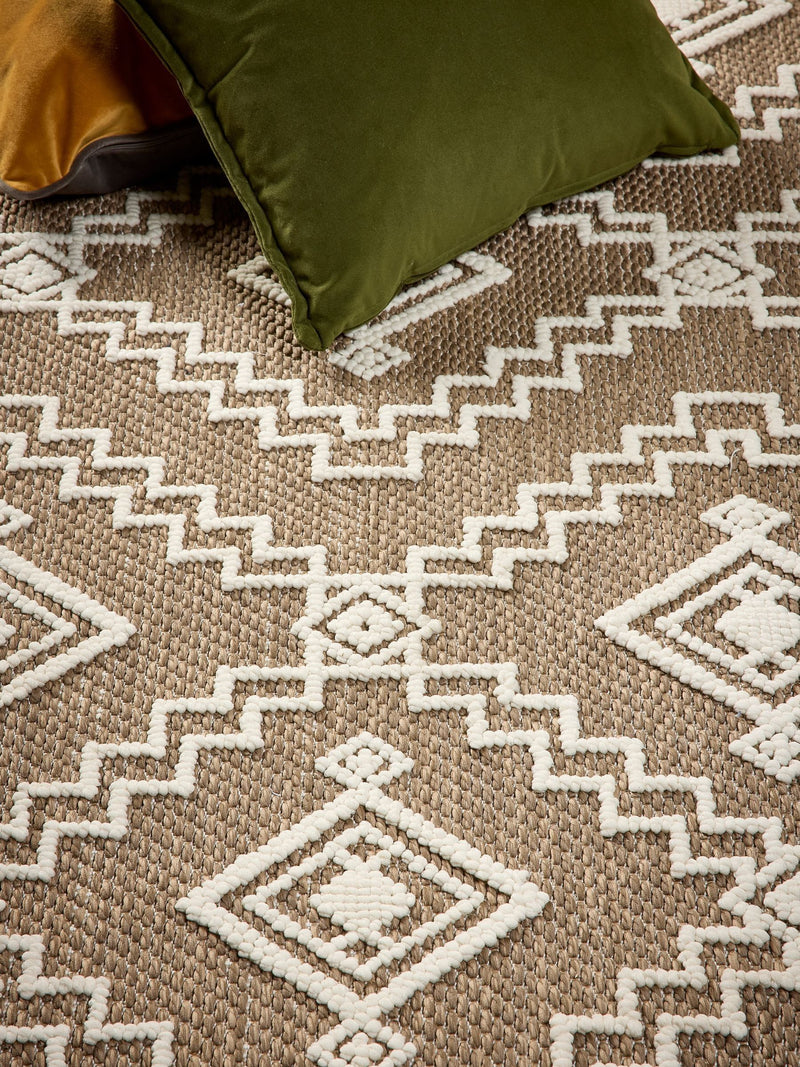 Origin Rugs Coffee Atlas Diamond patterned rug (British brand)