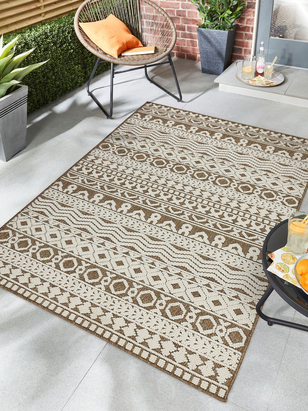 Origin Rugs Coffee Atlas Graphic Print rug, UK version