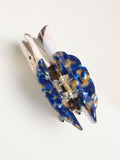 Navy Owl Design Claw Hair Clip for All Hairstyles