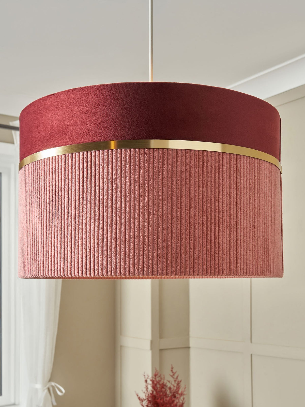 BHS Grey 40cm Fabric Ceiling Light Shade