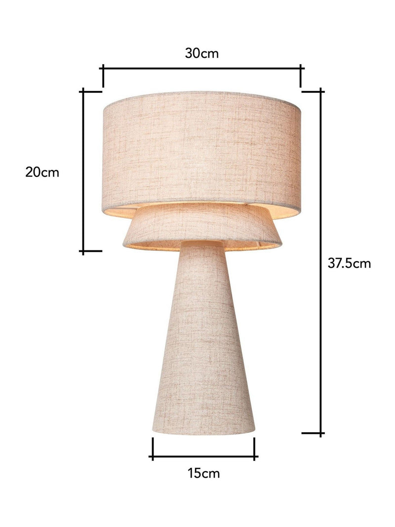 BHS Natural Terri tiered table lamp, UK version