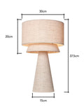 BHS Natural Terri tiered table lamp, UK version